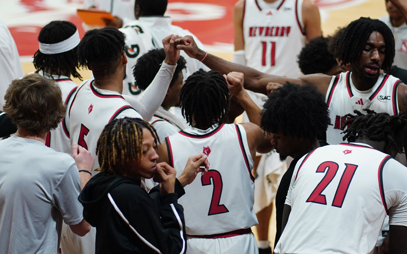 Newberry Men's Basketall Team Huddle